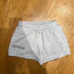 PANGAIA size XS sweat shorts stone color. Slight discoloration at the front.